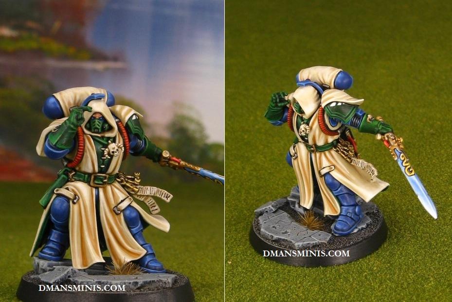 Dark Angels Primaris Space Marine Librarian In Phobos Armor Dark
